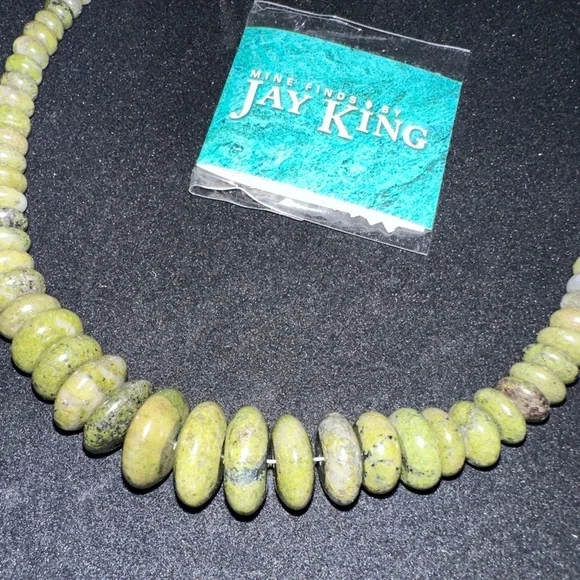 Forest Night Green epidote bead necklace by Jay King - Picture 8 of 14